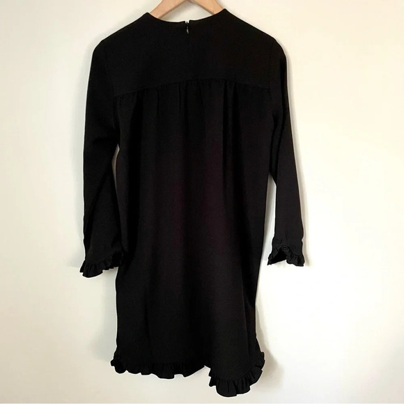 GANNI Clark Long Sleeve Dress in Black NWT - Picture 10 of 11